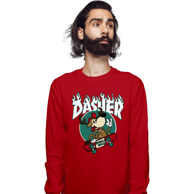 Secret_Shirts Long Sleeve Shirts, Unisex / Small / Red Dasher Thrasher