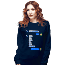Load image into Gallery viewer, Secret_Shirts Long Sleeve Shirts, Unisex / Small / Navy Fairy Texts
