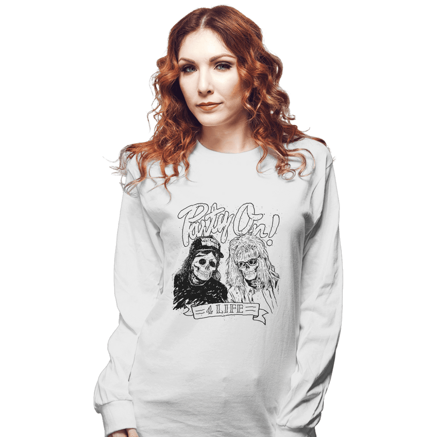 Shirts Long Sleeve Shirts, Unisex / Small / White Party On 4 Life