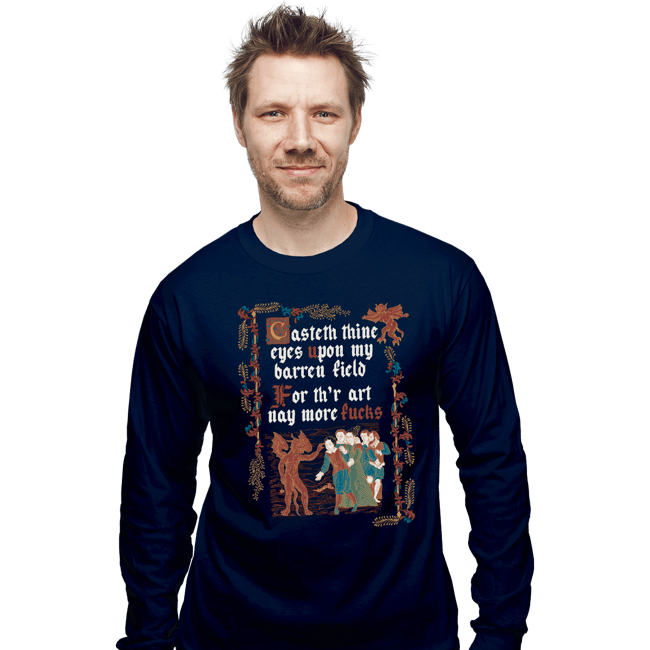 Daily_Deal_Shirts Long Sleeve Shirts, Unisex / Small / Navy Illuminated Fields