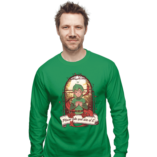 Shirts Long Sleeve Shirts, Unisex / Small / Irish Green Please Take Care