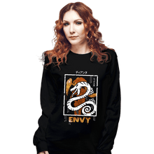 Load image into Gallery viewer, Shirts Long Sleeve Shirts, Unisex / Small / Black Sin of Envy Serpent
