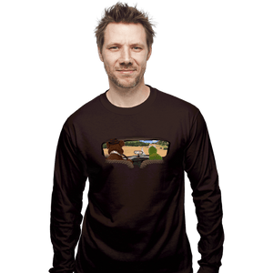 Daily_Deal_Shirts Long Sleeve Shirts, Unisex / Small / Dark Chocolate Classic Road Trip Adventurea