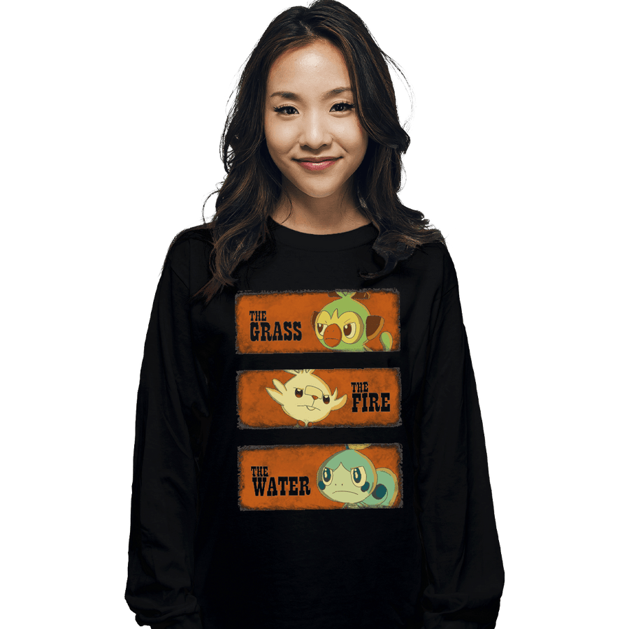 Shirts Long Sleeve Shirts, Unisex / Small / Black The Grass, The Fire, And The Water