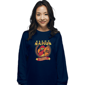 Shirts Long Sleeve Shirts, Unisex / Small / Navy Elect Samus - The Prime Candidate