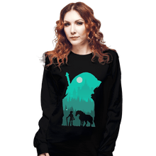 Load image into Gallery viewer, Shirts Long Sleeve Shirts, Unisex / Small / Black Hylian Silhouette
