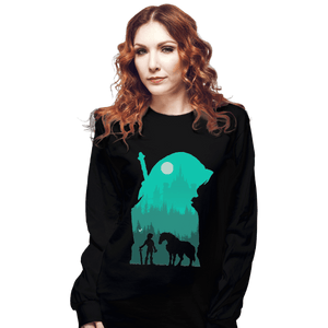 Shirts Long Sleeve Shirts, Unisex / Small / Black Hylian Silhouette