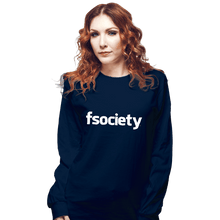Load image into Gallery viewer, Shirts Long Sleeve Shirts, Unisex / Small / Navy fsociety
