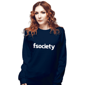 Shirts Long Sleeve Shirts, Unisex / Small / Navy fsociety