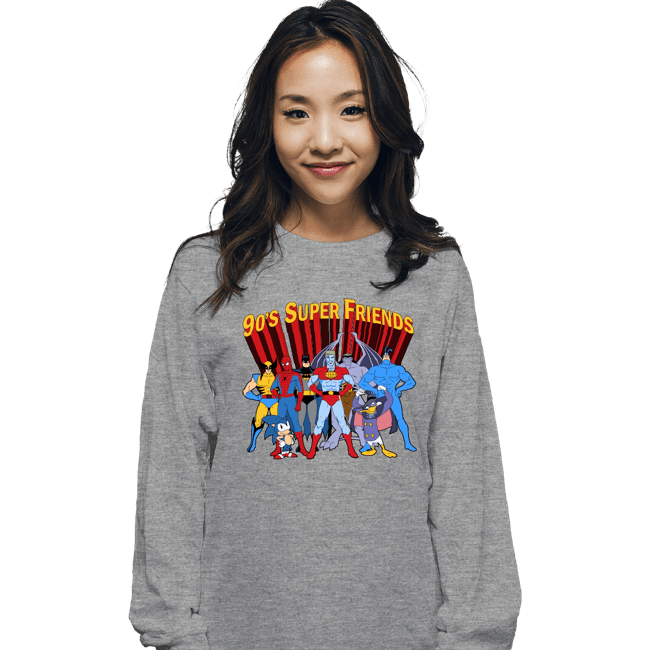 Secret_Shirts Long Sleeve Shirts, Unisex / Small / Sports Grey The 90s Superfriends
