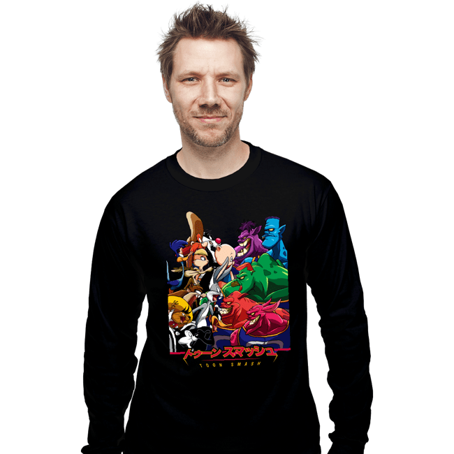 Shirts Long Sleeve Shirts, Unisex / Small / Black Toon Smash