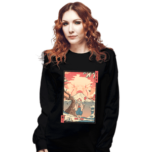 Secret_Shirts Long Sleeve Shirts, Unisex / Small / Black Floating Nightmare Ukiyo-e