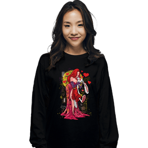 Daily_Deal_Shirts Long Sleeve Shirts, Unisex / Small / Black Animated Kiss