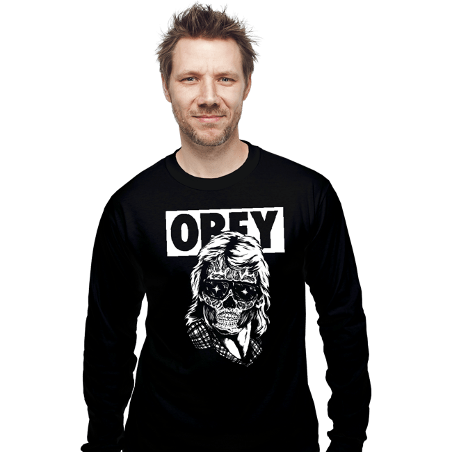 Shirts Long Sleeve Shirts, Unisex / Small / Black They Obey