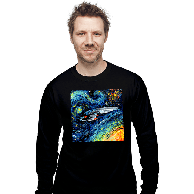 Last_Chance_Shirts Long Sleeve Shirts, Unisex / Small / Black Van Gogh Never Boldly Went