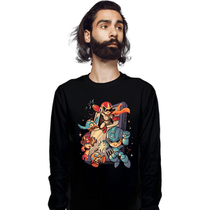 Daily_Deal_Shirts Long Sleeve Shirts, Unisex / Small / Black Mega Console