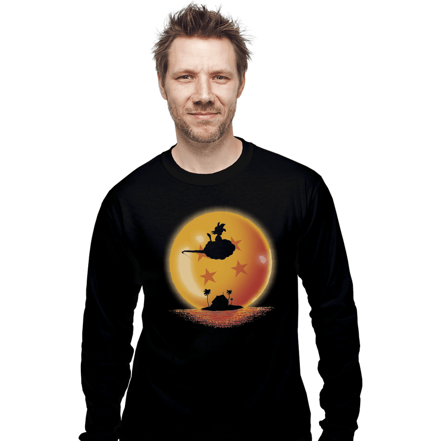 Shirts Long Sleeve Shirts, Unisex / Small / Black Goku on Sunset