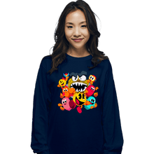 Load image into Gallery viewer, Secret_Shirts Long Sleeve Shirts, Unisex / Small / Navy Pac-Man World
