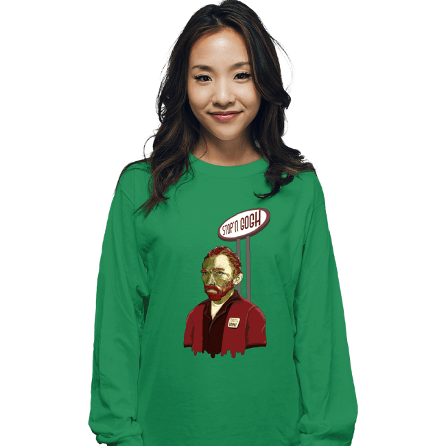 Shirts Long Sleeve Shirts, Unisex / Small / Irish Green Stop 'N Gogh