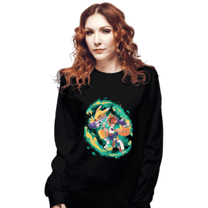 Shirts Long Sleeve Shirts, Unisex / Small / Black Digi Fox