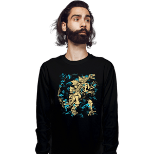 Daily_Deal_Shirts Long Sleeve Shirts, Unisex / Small / Black Kaiju Fossils