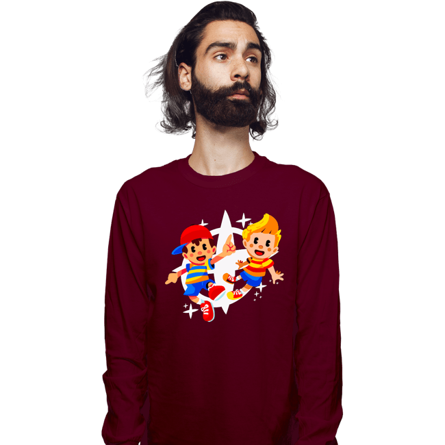Secret_Shirts Long Sleeve Shirts, Unisex / Small / Maroon Lucas & Ness