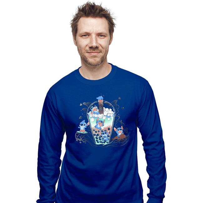 Secret_Shirts Long Sleeve Shirts, Unisex / Small / Royal Blue Boba Stitch