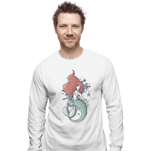 Shirts Long Sleeve Shirts, Unisex / Small / White The Mermaid