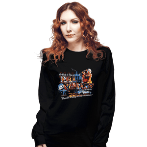 Shirts Long Sleeve Shirts, Unisex / Small / Black Go Back In Time In Hill Valley