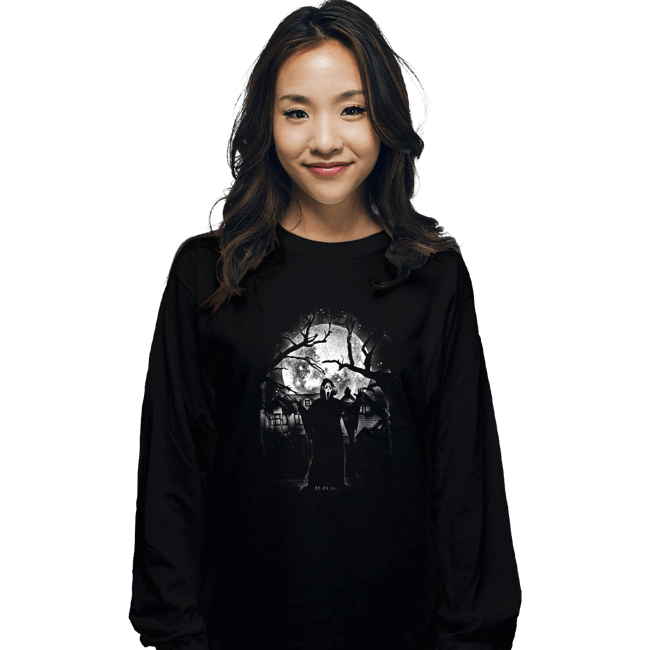 Shirts Long Sleeve Shirts, Unisex / Small / Black Moonlight Ghost