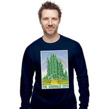 Load image into Gallery viewer, Shirts Long Sleeve Shirts, Unisex / Small / Navy Visit The Emerald City
