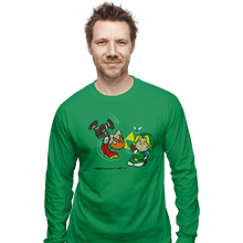 Load image into Gallery viewer, Secret_Shirts Long Sleeve Shirts, Unisex / Small / Irish Green Triforce Gag
