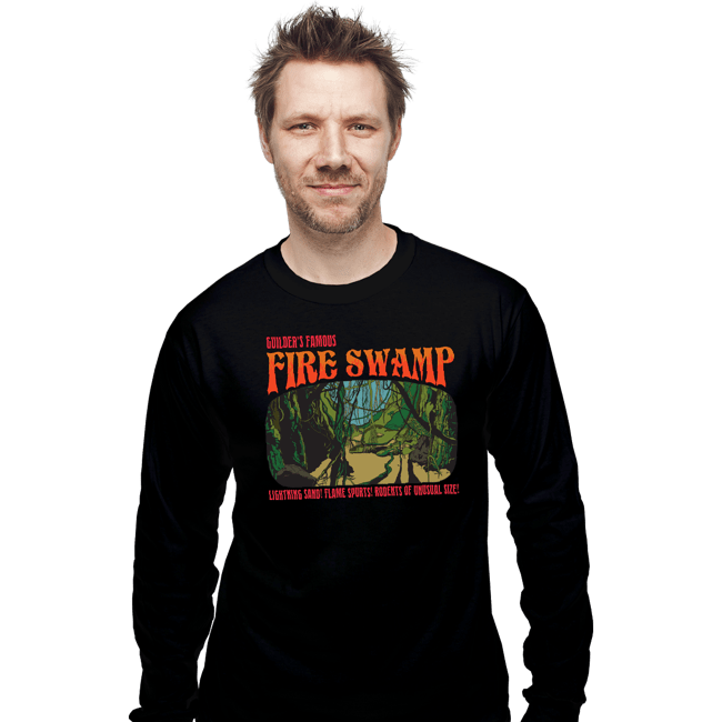 Daily_Deal_Shirts Long Sleeve Shirts, Unisex / Small / Black Famous Fire Swamp
