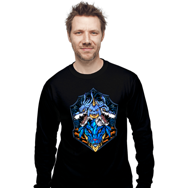 Shirts Long Sleeve Shirts, Unisex / Small / Black Blue Warrior