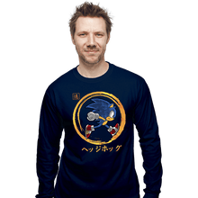 Load image into Gallery viewer, Daily_Deal_Shirts Long Sleeve Shirts, Unisex / Small / Navy Quick Hedgehog
