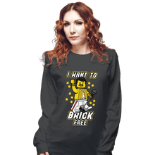 Load image into Gallery viewer, Shirts Long Sleeve Shirts, Unisex / Small / Charcoal I Want To Brick Free
