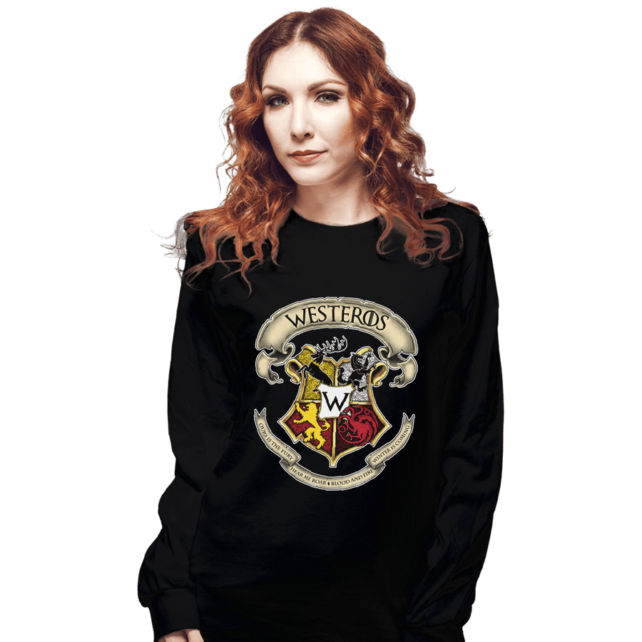 Shirts Long Sleeve Shirts, Unisex / Small / Black Westeros School