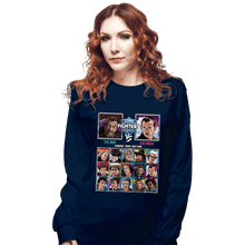Load image into Gallery viewer, Daily_Deal_Shirts Long Sleeve Shirts, Unisex / Small / Navy Time Fighters War vs 9th
