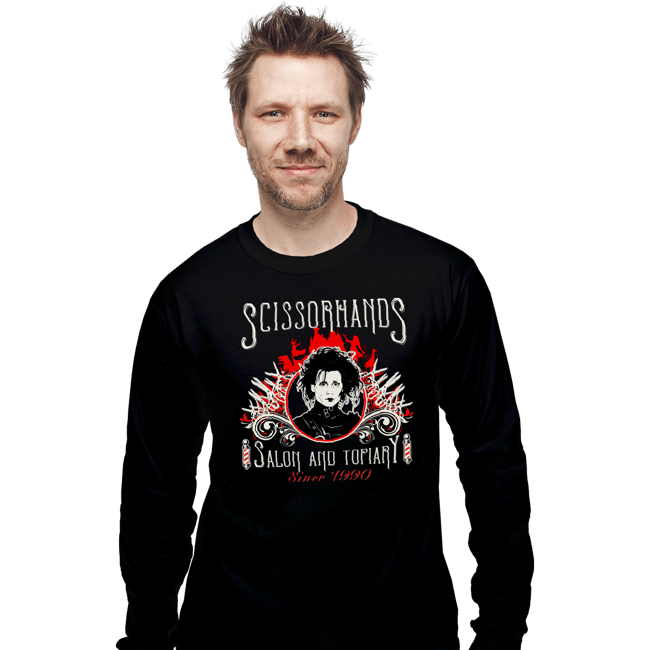 Secret_Shirts Long Sleeve Shirts, Unisex / Small / Black Scissorhands