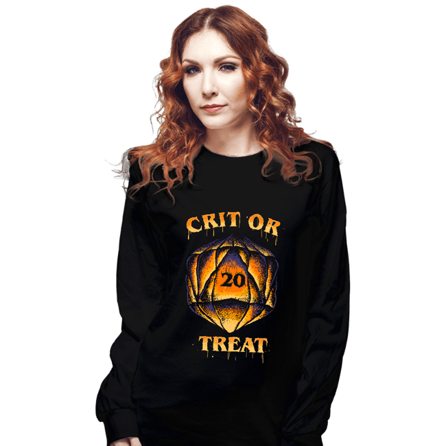 Daily_Deal_Shirts Long Sleeve Shirts, Unisex / Small / Black Crit Or Treat