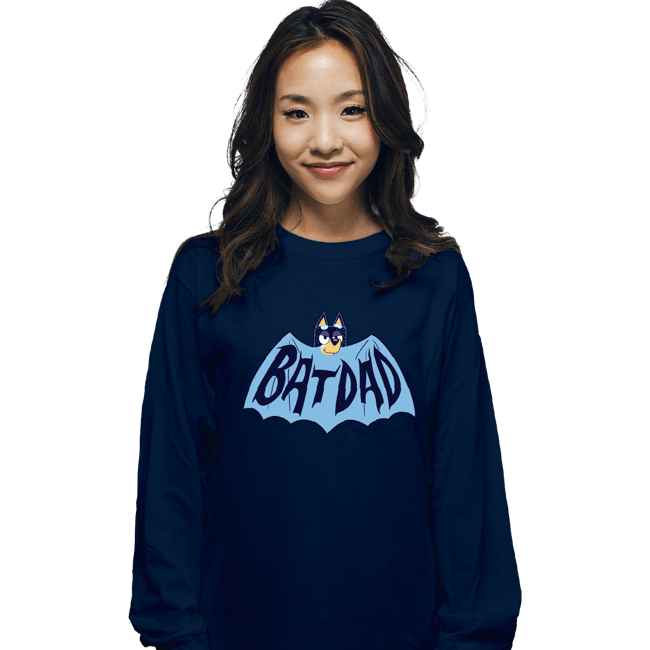 Daily_Deal_Shirts Long Sleeve Shirts, Unisex / Small / Navy Batdad
