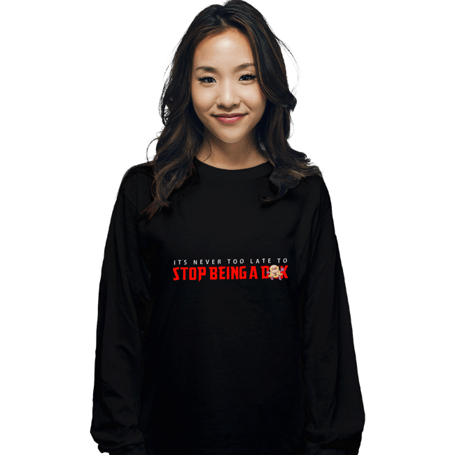 Secret_Shirts Long Sleeve Shirts, Unisex / Small / Black Never Too Late