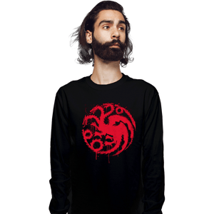 Secret_Shirts Long Sleeve Shirts, Unisex / Small / Black 3 Headed Dragon