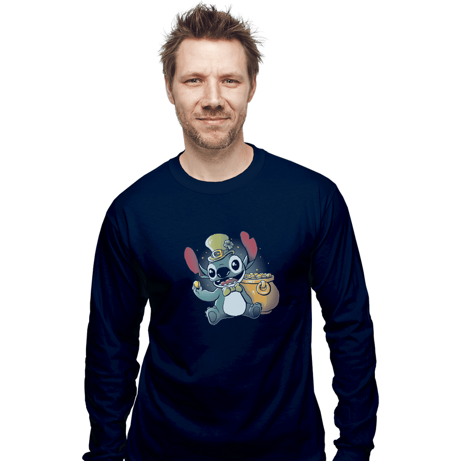 Shirts Long Sleeve Shirts, Unisex / Small / Navy Irish Alien