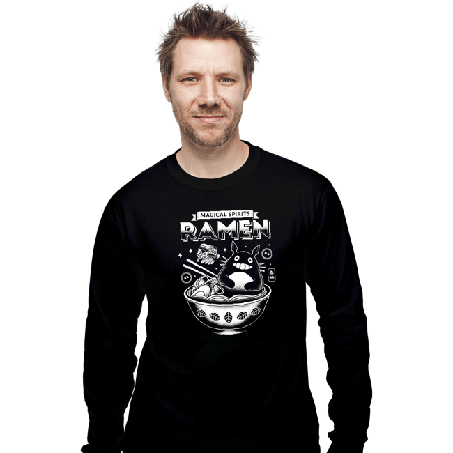 Shirts Long Sleeve Shirts, Unisex / Small / Black Magical Spirits Ramen