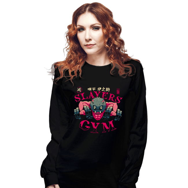 Daily_Deal_Shirts Long Sleeve Shirts, Unisex / Small / Black Inosuke Slayers Gym