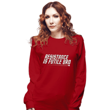 Load image into Gallery viewer, Secret_Shirts Long Sleeve Shirts, Unisex / Small / Red Resistance Is Futile Bro

