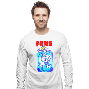 Shirts Long Sleeve Shirts, Unisex / Small / White Paws