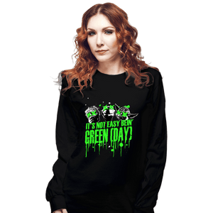 Shirts Long Sleeve Shirts, Unisex / Small / Black It's Not Easy Bein' Green