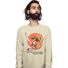 Load image into Gallery viewer, Daily_Deal_Shirts Long Sleeve Shirts, Unisex / Small / Natural Squirrel Blade
